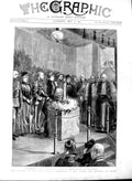 Old Antique Print 1891 Navy Exhibition Prince Wales Archbishop Canterbury 19th