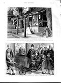 Old Antique Print 1891 Priest Fox Shrine Japan Queen Camperdown Gallery 19th