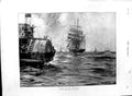 Original Old Antique Print 1891 Frank Brangwyn Fine Art War Ships Sea Steamer
