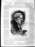 Original Old Antique Print 1891 Portrait Lord Chief Justice Court Baccarat Case