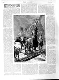 Original Old Antique Print 1891 Scene Norway Family Goats Calf 19th