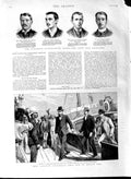 Old Antique Print 1891 Lord Randolph Churchill Africa Cambridge Stamp Men 19th