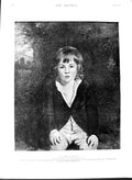 Original Old Antique Print 1891 Portrait Master Charles Bunbury Fine Art 19th