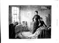 Old Antique Print 1891 Kennington Fine Art Ladies Sewing Room House Scene 19th