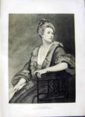 Original Old Antique Print 1891 Portriat Lady Betty Calderon Fine Art Victorian