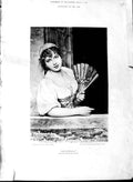 Original Old Antique Print 1891 Portrait Graziella Beautiful Woman Blaas 19th