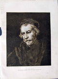 Original Old Antique Print 1891 Portrait Man Rembrandt Gallery Art Victorian