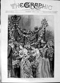 Original Old Antique Print 1892 Mansion House Rose Show Floral Fete Flowers