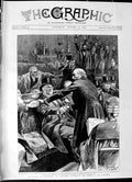 Original Old Antique Print 1892 Parliament Gladstone Reception Palgrave Lords