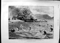 Old Antique Print 1892 Holiday East-End Boys Brigade Lulworth Cove Water 19th