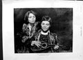 Original Old Antique Print 1892 Trotter Fine Art Strolling Musicians Music Boys
