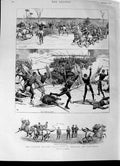 Original Old Antique Print 1892 Glasgow Military Tournament Volunteers Siers