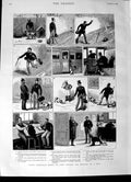 Old Antique Print 1892 Story Suburban Home City Office Dog Train Kennel 19th