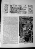 Old Antique Print 1892 Westminster Abbey Chapel Abbot Islyp Chantry Henry 19th