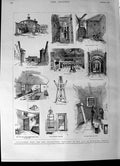 Old Antique Print 1892 Millbank Prisonn Infirmary Kitchen Cell Flogging 19th