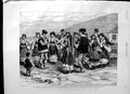 Old Antique Print 1892 Saint'S Day Balkan Village Peasants Dancing Hora 19th