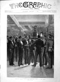 Old Antique Print 1892 New Year'S Eve Ship Men-Of-War Navy Sailors Nash 19th