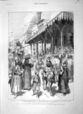 Original Old Antique Print 1892 Slave Market Khartoum Nargilehs Dealers Durand