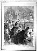 Original Old Antique Print 1892 Sandringham Church Mary Magdalene Funeral 19th