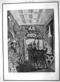 Old Antique Print 1892 Duke Clarence Coffin Waiting Room Windsor Station 19th