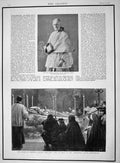 Original Old Antique Print 1892 Cardinal Manning Death Archbishop Westminster