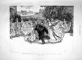 Original Old Antique Print 1892 Vicar Bray Savoy Theatre Pas De Cinq Dancin 19th
