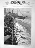 Original Old Antique Print 1892 General Booth India Ship Hilda Southampton 19th