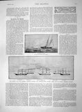 Old Antique Print 1892 Behring Fishery American Ships Thetis Alert Nymphe 19th
