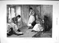 Original Old Antique Print 1892 Consulting Wise Woman Fortune Telle Victorian