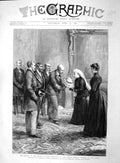 Original Old Antique Print 1892 Queen South France Gasq Palhiere Simeon B 19th