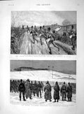 Original Old Antique Print 1892 Easter Volunteer Manoeuvres Chatham Dov 19th