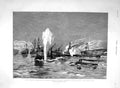 Original Old Antique Print 1892 German Emperor Art Fight Torpedo-Boats Ships