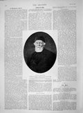 Original Old Antique Print 1892 Portrait Louis Kossuth Dictator Hungary 19th
