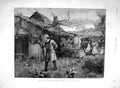 Original Old Antique Print 1892 Harcourt Fine Art Children Heir Man House 19th