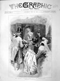 Original Old Antique Print 1892 Her Majesty Queen Buckingham Palace Carriage