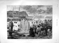 Old Antique Print 1892 Ascension Day Etretat Ceremony Blessing Sea Pope 19th
