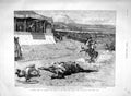 Original Old Antique Print 1892 Persian Derby Horse Racing Teheran Shah'S Tent