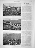 Original Old Antique Print 1892 Hurricane Mauritius Ruins Port Louis Cha 19th