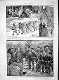 Original Old Antique Print 1892 Khyak Tunnel India Hyde Park Melba Hugo Horse