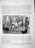 Old Antique Print 1892 Hunger Typhus Russia Fever Hospital Moscow Nurses 19th