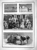 Old Antique Print 1892 Duke Clarence Avondale India Calcutta Poona Victor 19th