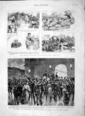 Original Old Antique Print 1892 Prince Bismarck Vienna Count Herbert Election