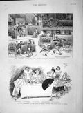 Old Antique Print 1892 General Election Bill-Posters Prince Wales Theatre 19th