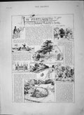 Original Old Antique Print 1892 Nicholas Nickelby Kingston Wolsey Tower Whitley