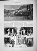 Old Antique Print 1892 Navy Manoeuvres Carnegie Steelworks Pennsylvania 19th