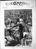Original Old Antique Print 1892 Parliament Gladstone Palgrave House Lords 19th
