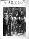 Old Antique Print 1892 House Commons Gladston Morley Chamberlain Liberal 19th