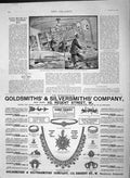 Original Old Antique Print 1892 Gsmith Silversmith Post Office German Bismarck
