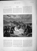 Old Antique Print 1892 Guernsey Sand-Eeling Gloucester Cathedral Fishing 19th