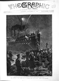 Old Antique Print 1892 Scene Stranding Mona'S Isle Man Scarlet Point Ship 19th